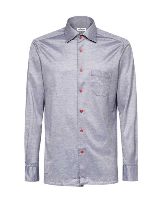 Kiton Blue Long-Sleeved Shirt for men
