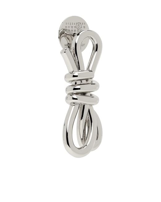 MM6 by Maison Margiela White Mono Knot Earring
