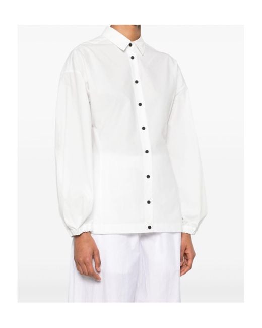 Moncler White Puff-Sleeve Shirt