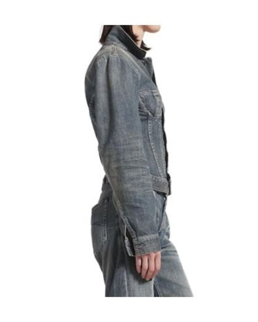 Balenciaga Blue Corseted Denim Jacket
