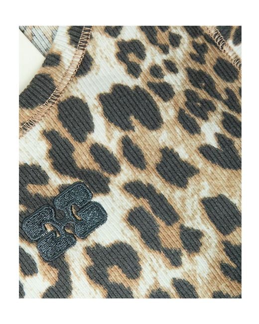 Ganni Brown Cotton Vest