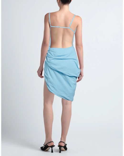 Jacquemus Blue Solid-Color Sleeveless Dress