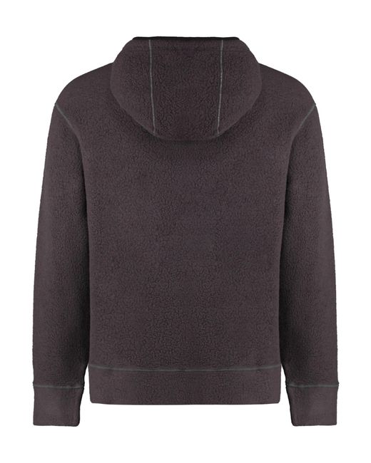 C P Company Gray Polar Fleece Hooded Sweatshirt for men