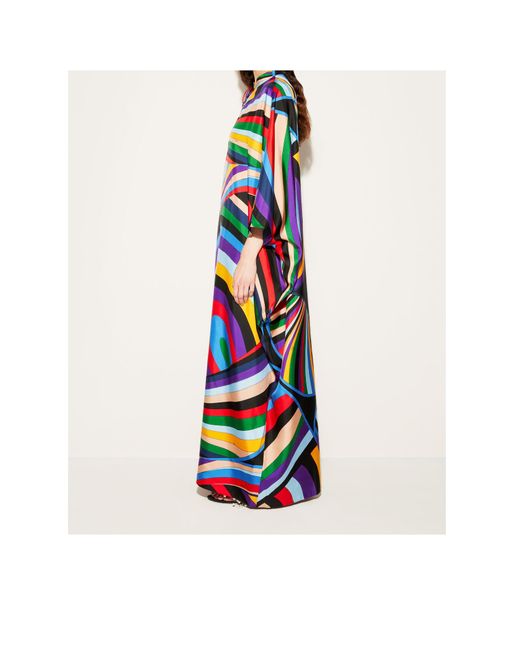 Emilio Pucci Blue Iride-Print Kaftan