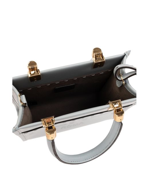 Fendi Gray Sunshine Mini Tote Bag