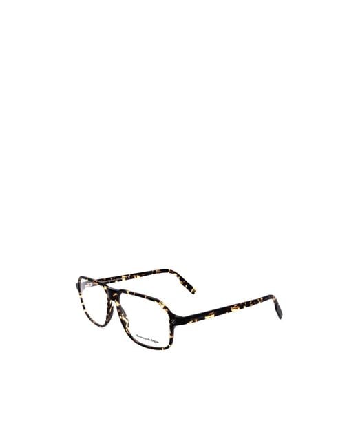 Zegna White Pilot Frame Glasses for men