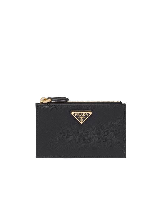 Prada Black Saffiano Zipped Cardholder
