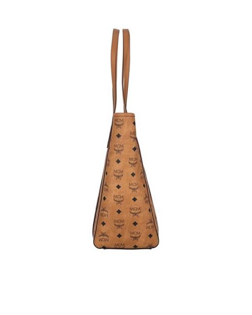 MCM Brown Monogram Print Shopper Bag
