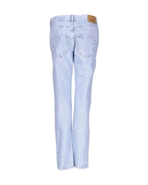 Isabel Marant Blue Mid-Rise Straight-Leg Jeans