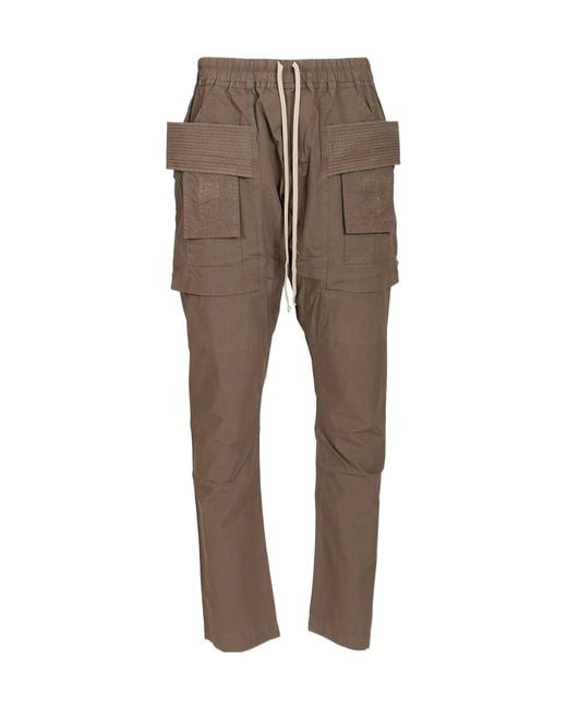 Rick Owens Gray Creatch Cargo Pants for men