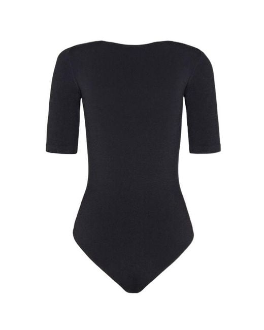 Wolford Black Half-Sleeve Bodysuit