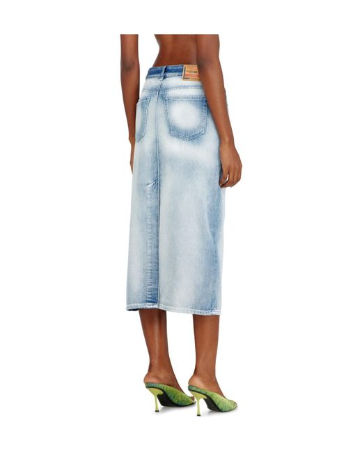 DIESEL Blue De Skye Fsi Midi Denim Skirt