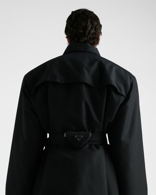 Prada Black Long Sleeved Belted Waist Jacket for men