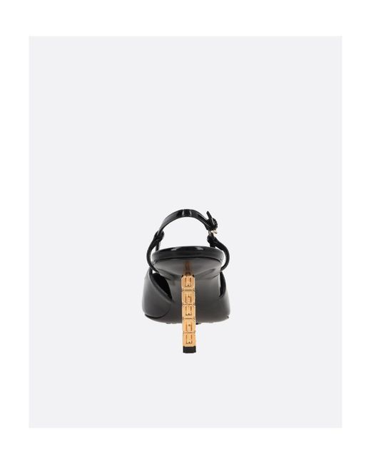 Givenchy Black G Cube Slingback Buckle-Detailed Pumps