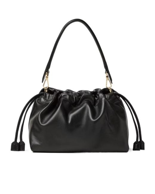 Fendi Black Baguette Soft Large Shoulder Bag