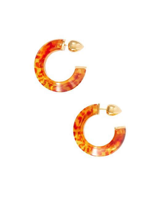 Alaïa Orange Leopard Print Earrings