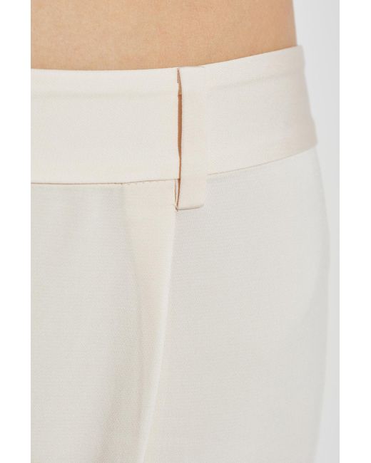 IRO White Satin-Finish Trousers
