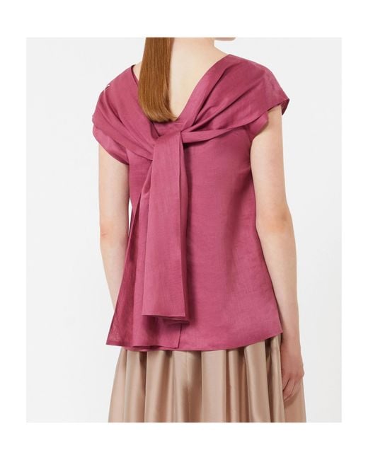 Max Mara Pink V-Neck Top