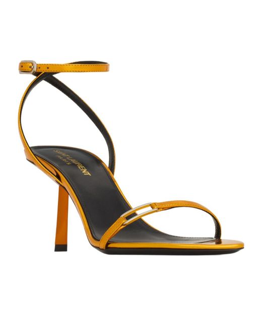 Saint Laurent Metallic Kitty Sandals