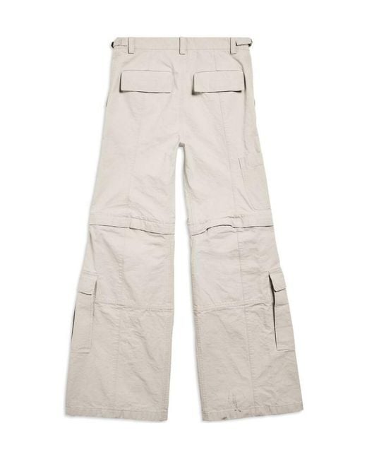 Balenciaga White Flared Cargo Pants for men