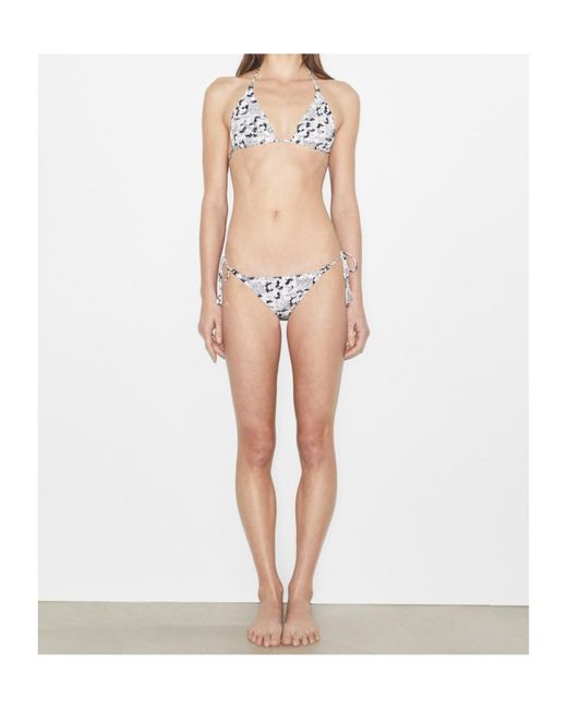 Tory Burch White All-Over Printed Drawstring Bikini Bottoms