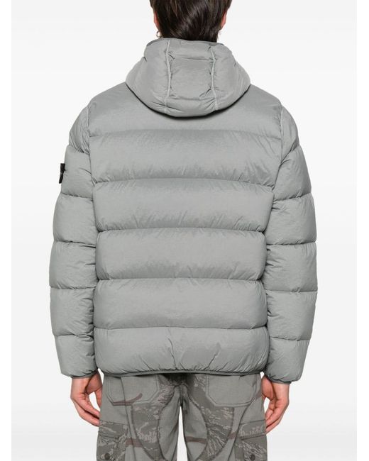 Stone Island Gray Giubbotto Vera Piuma Rds for men