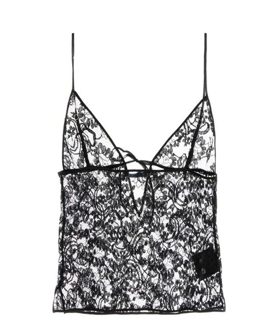 Prada Black Lace Top