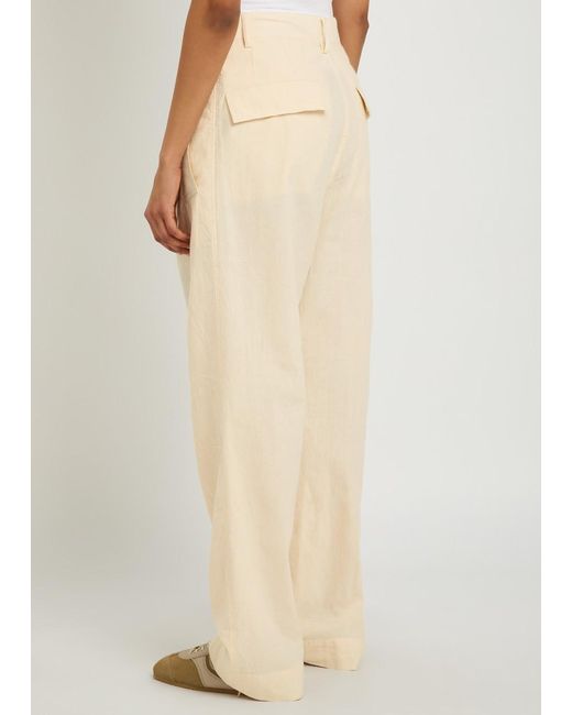 Dries Van Noten Natural Cotton Trousers