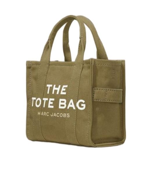 Marc Jacobs Green Logo Printed Zip-Up Small Tote Bag