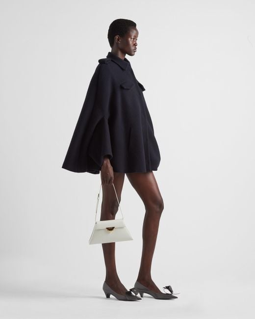 Prada White Brushed Calf Leather Handbag