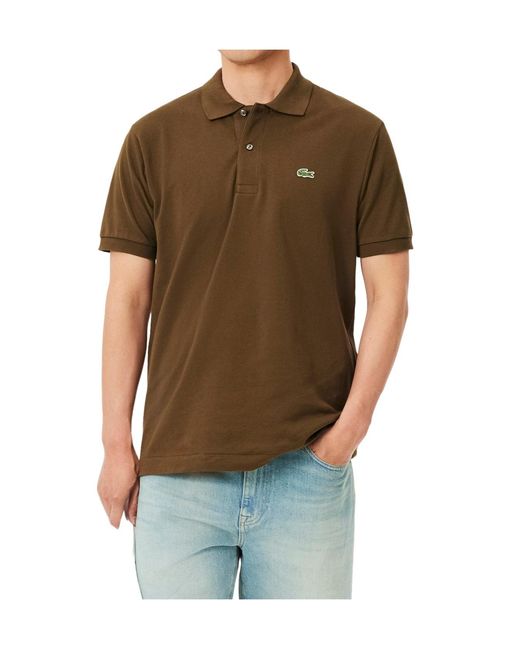 Lacoste Brown Classic Fit L.12.12 Original Polo Shirt for men