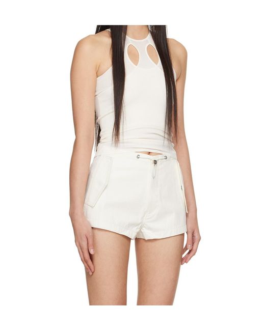 Dion Lee Red Mobius Loop Cut-Out Tank Top