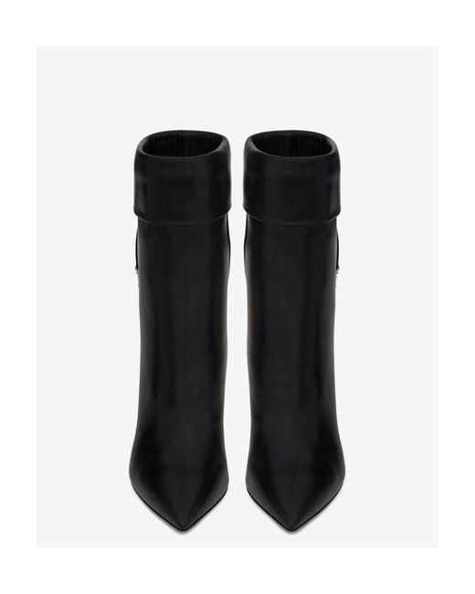 Saint Laurent Black Niki Pointed Toe Boots