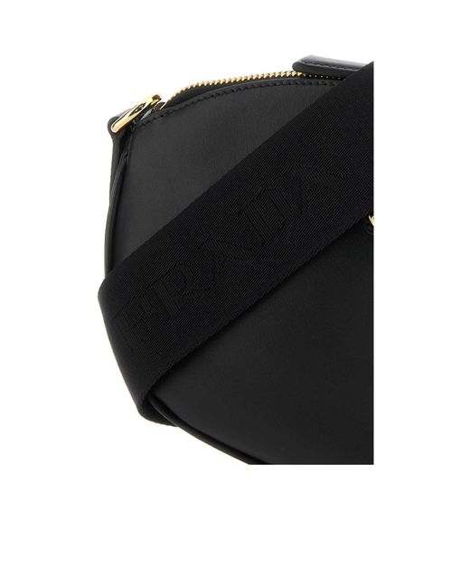 Prada Black Triangle-Logo Zipped Crossbody Bag