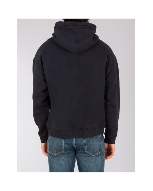 DSquared² Blue Logo Printed Drawstring Hoodie for men