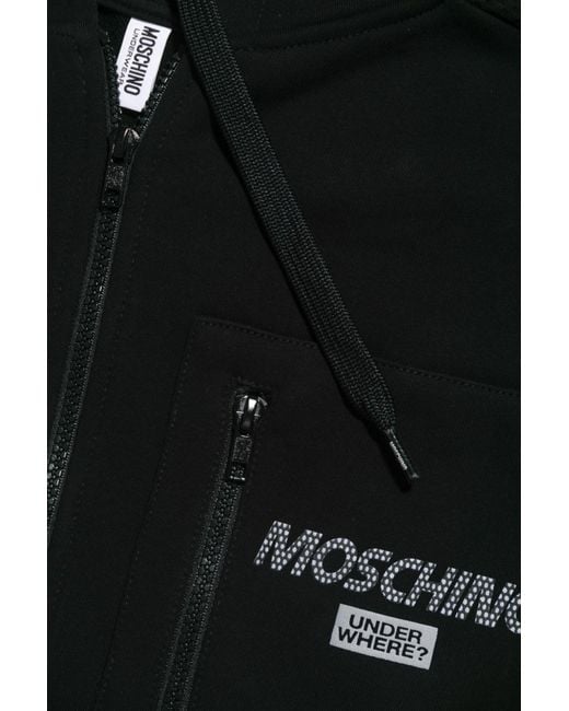 Moschino Black Long-Sleeved Casual Jacket for men