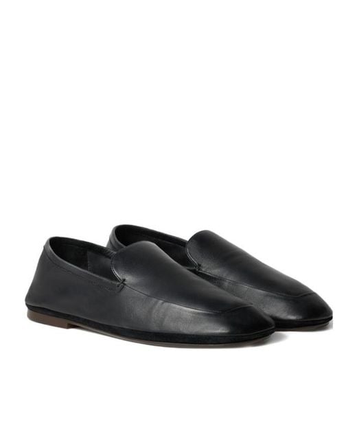 Lemaire Black Minimal Slip-On Loafers for men