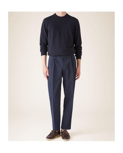 Loro Piana Blue Classic Crewneck Jumper for men