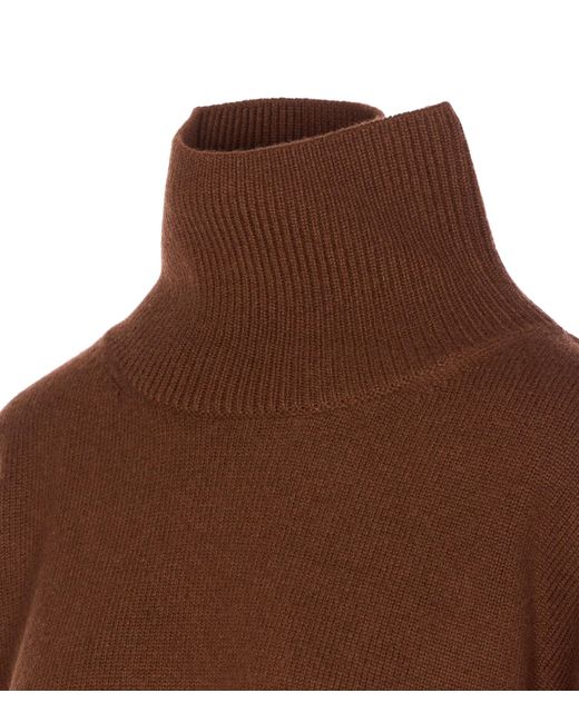 Loulou de Saison Brown Luke High Neck Knitwear