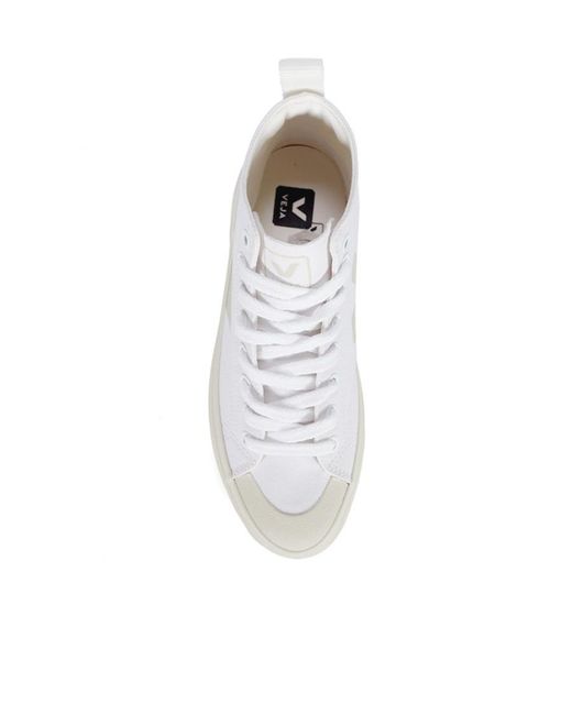 Veja White High-Top Canvas Sneakers for men
