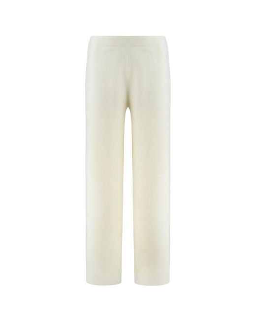 P.A.R.O.S.H. Natural P.A.R.O..H. Elasticized Wool Pants