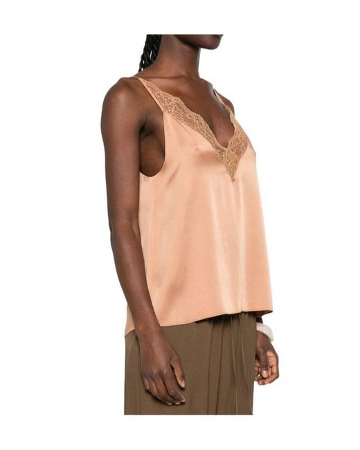 Forte_forte Natural Lace-Trim Camisole Top