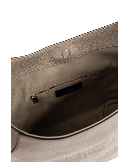 Furla White Lara Large Shoulder Bag