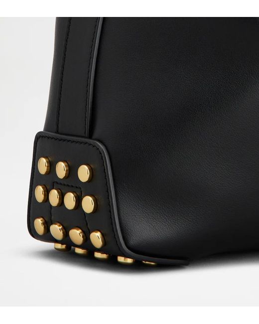 Tod's Black Mini Studded Shoulder Bag