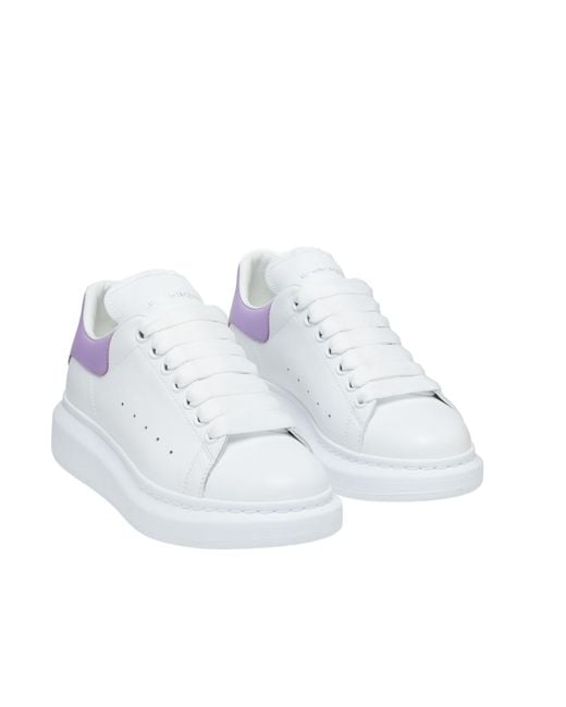 McQueen White Oversized Lace-Up Sneakers