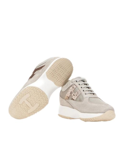 Hogan Gray Interactive Low-Top Sneakers