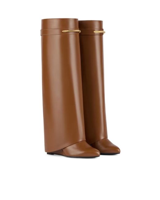 Givenchy Brown Shark Pinch Boots
