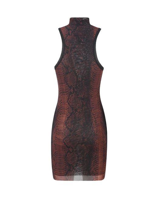 Jean Paul Gaultier Purple High-Necked Dress