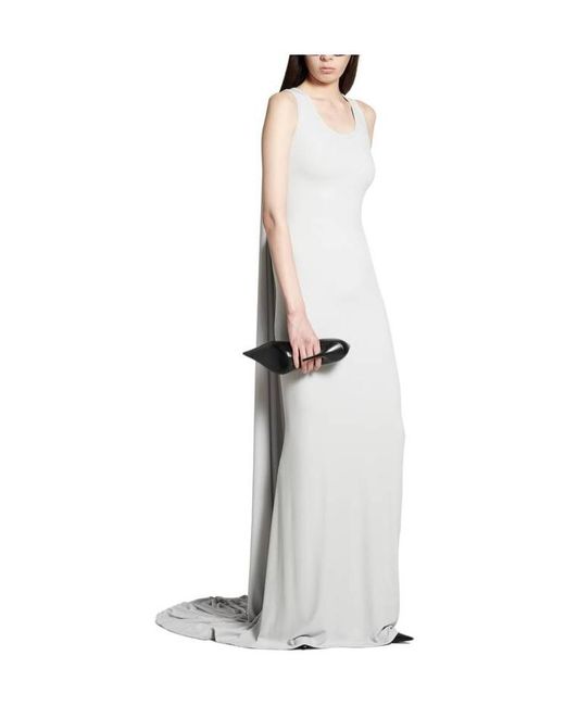Balenciaga White Cb Tank Top Gown