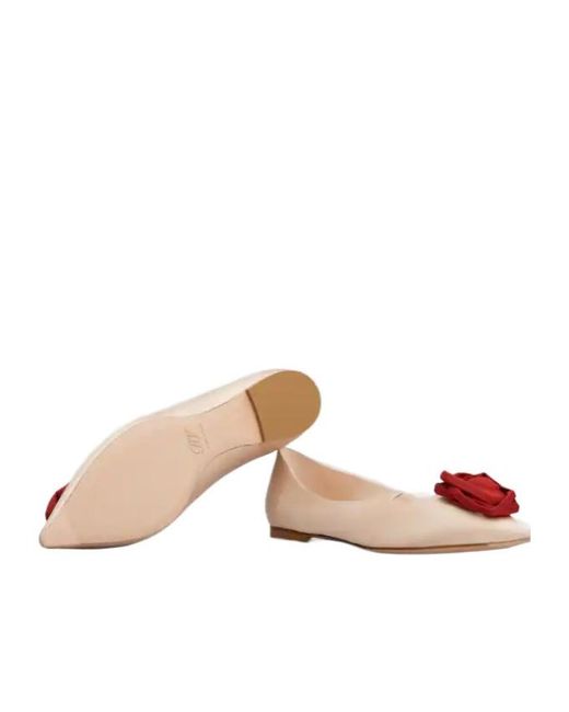 Roger Vivier Brown Rose Vivier Ballerinas